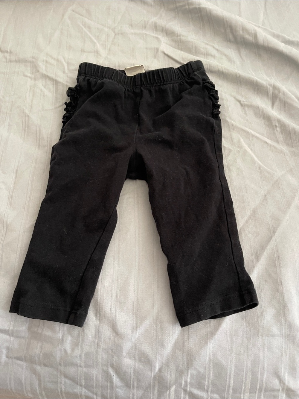 Kids Black Ruffle Leggings